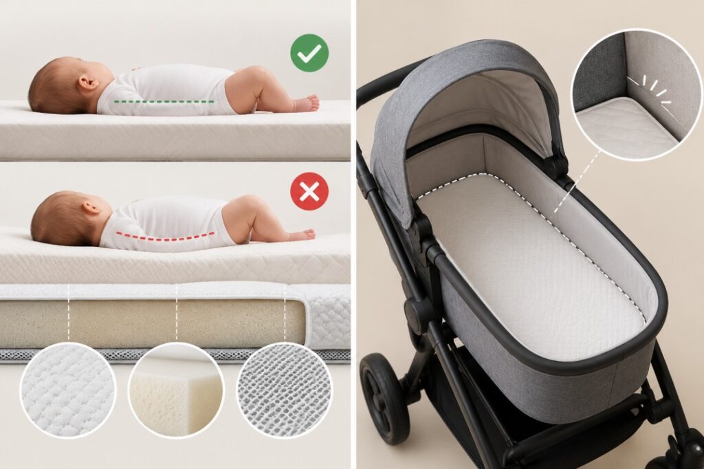 colchão para bebê sem cavidades